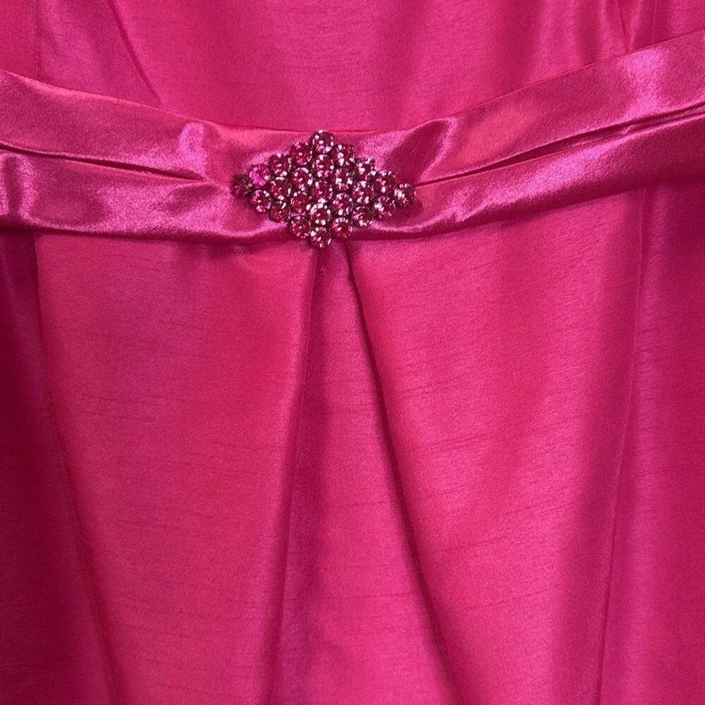 Dana Kay Womens Pink Satin Sheath Dress with Matching Bolero‎ Jacket Set 12